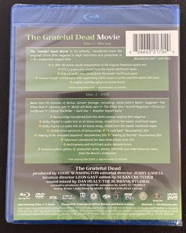 The Grateful Dead – The Grateful Dead Movie (Blu-ray + DVD, 2013, Shout! Factory 826663217049)