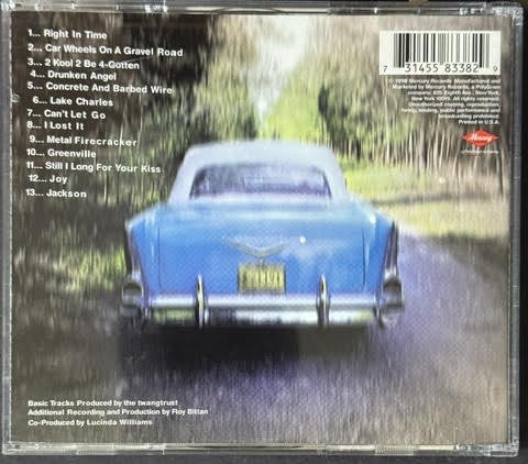 Lucinda Williams – Car Wheels On A Gravel Road (CD, HDCD, 1998, Mercury 314 558 338-2, PMDC USA)