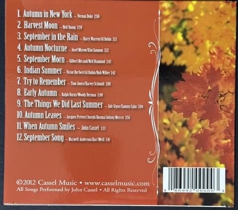 John Cassel – Dinner Music From The Trapp Family Lodge Volume 3 – When Autumn Smiles (CD, UPC 186992000003)