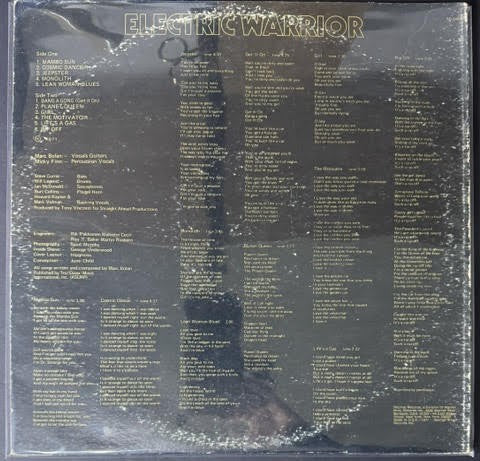T. Rex – Electric Warrior (Vinyl, LP, Album, Pitman Pressing, Gatefold, 1971, Reprise Records)