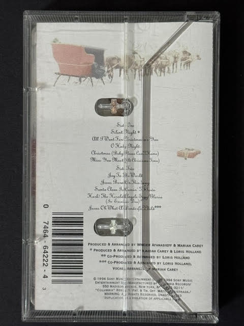 Mariah Carey – Merry Christmas (Cassette, 1994, Columbia CT 64222)