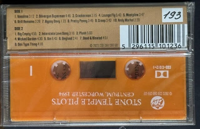 Stone Temple Pilots – Centrum, Worcester 1994 (Cassette, 2023, C30 C60 C90 GO! C60-C012)