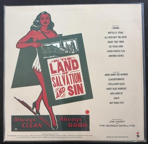 The Georgia Satellites – In The Land Of Salvation And Sin (Vinyl LP, 1989, Elektra E1-60887, Columbia House Club Edition)