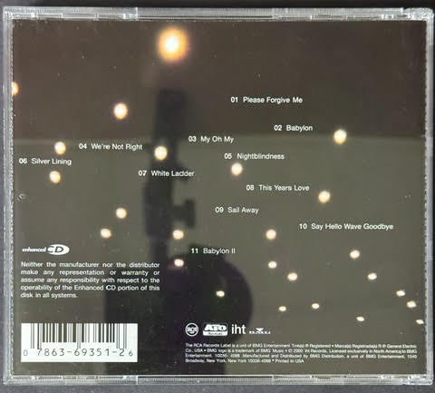David Gray – White Ladder (CD, 2000, RCA 07863 69351-2, Enhanced, Sonopress USA Pressing)