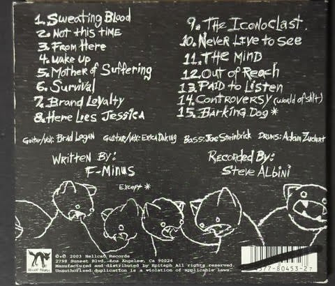 F-Minus – Wake Up Screaming (CD, 2003, Hellcat Records 80453-2)