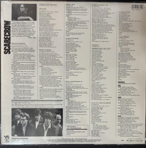 John Cougar Mellencamp – Scarecrow (Vinyl LP, 1985, Riva 824 865-1 M-1, CRC Club Edition, Carrollton Pressing)