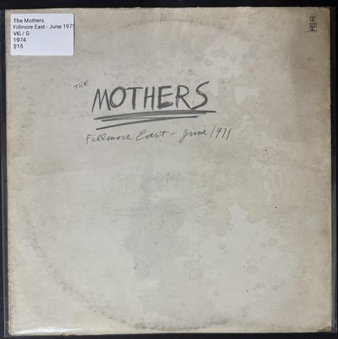 The Mothers – Fillmore East - June 1971 (Vinyl LP, 1971, Bizarre Records / Reprise Records MS 2042 / MS-2042, Pitman Pressing)