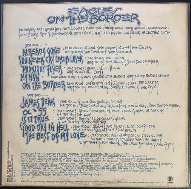Eagles – On The Border (LP, Album, Club Edition, Repress, RCA Music Service, Asylum 7E-1004)