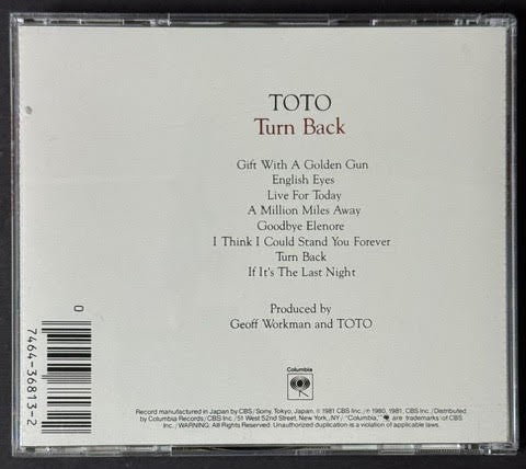 Toto – Turn Back (CD, Columbia CK 36813, US Reissue)