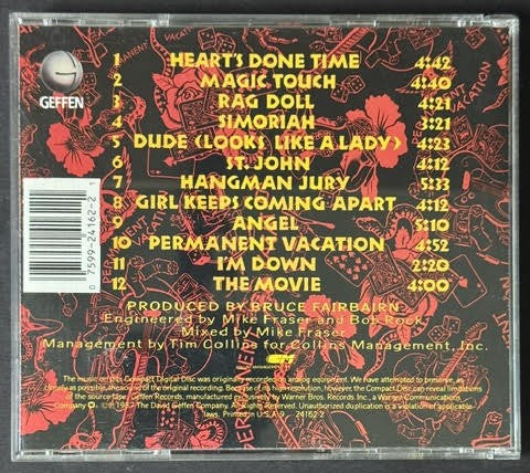 Aerosmith – Permanent Vacation (CD, Geffen Records M2G 24162, US Repress)