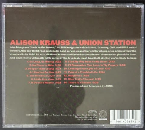 Alison Krauss & Union Station – So Long So Wrong (CD, Rounder Records ROUNDER CD 0365, US)