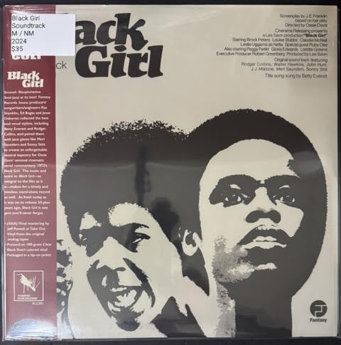 Various – Black Girl (Original Sound Track Recording) (Vinyl LP, 2024, Varèse Sarabande VSD00815, Record Store Day, Clear Black Swirl, 180g)
