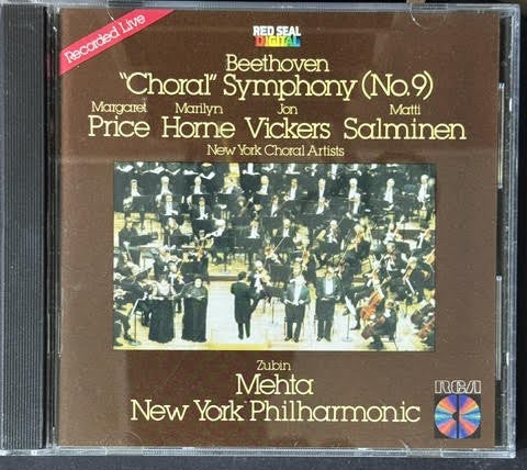 Beethoven – “Choral” Symphony (No. 9) (CD, 1984, RCA Red Seal RCD1-5020, Recorded Live)