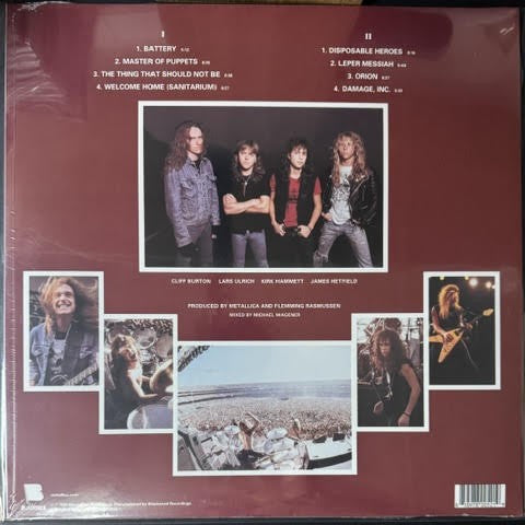 Metallica – Master Of Puppets (Vinyl, LP, Album, Reissue, Remastered, 180 Gram, 2017, Blackened BLCKND005R-1)