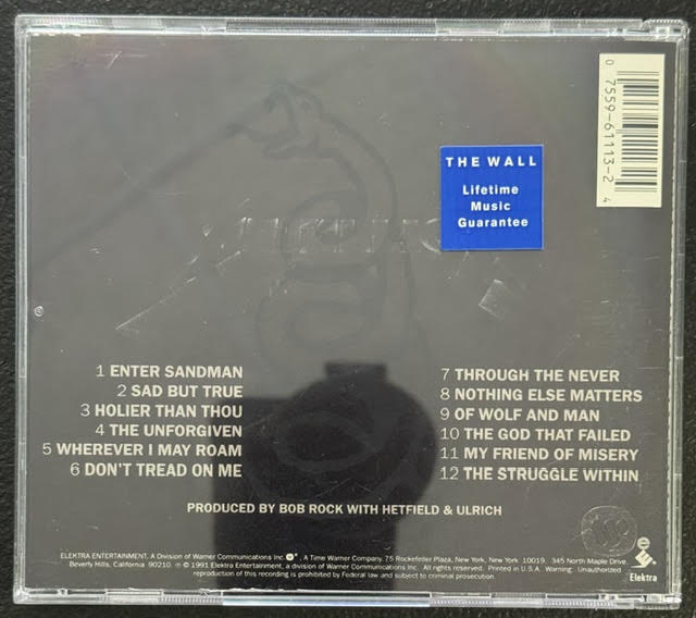 Metallica – Metallica (The Black Album) (CD, 1991, Elektra 61113-2)