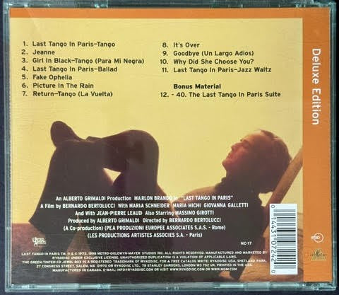 Gato Barbieri – Last Tango In Paris (Original Motion Picture Soundtrack) (CD, Deluxe Edition, Remastered, Stereo, Rykodisc RCD 10724)
