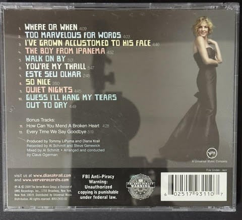 Diana Krall – Quiet Nights (CD, 2009, Verve Records B0012433-02, Limited Edition)