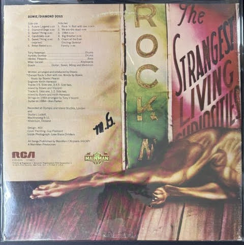 David Bowie – Diamond Dogs (Vinyl LP, 1974, RCA Victor/Mainman CPL1-0576, Indianapolis Pressing, Sterling)