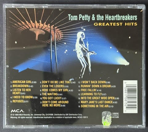 Tom Petty & The Heartbreakers – Greatest Hits (CD, 1993, MCA Records MCAD-10813, Remastered)