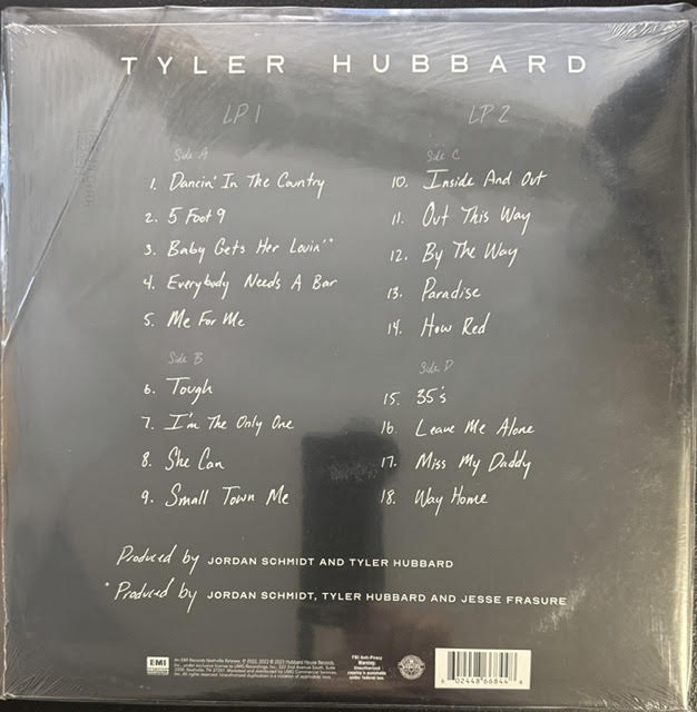 Tyler Hubbard – Tyler Hubbard (2xLP, Album, Limited Edition, Black Ice Vinyl, 2023, EMI Records Nashville 1D-96617)
