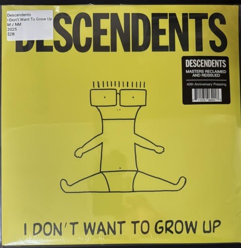 Descendents – I Don't Want To Grow Up (LP, 2025, ORG Music ORGM-2331, 40th Anniversary Reissue, Black Vinyl)