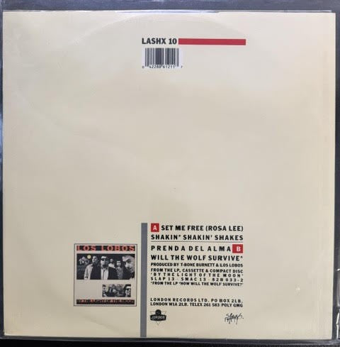 Los Lobos – The Rosa Lee 4 Track EP (12" 45 RPM EP, 1987, London Records / London American Recordings LASHX 10, UK)