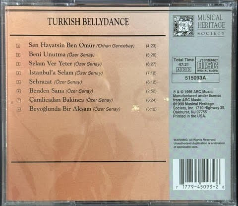 Özer Senay / Shahrazat – Turkish Bellydance (CD, 1996, Musical Heritage Society 515093A)