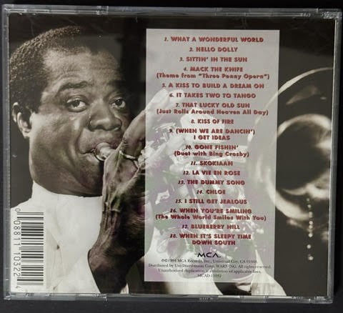 Louis Armstrong – Louis Armstrong's All Time Greatest Hits (CD, 1994, MCA Records MCAD-11032, US BMG Club Edition)