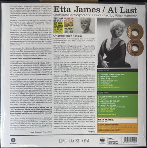 Etta James – At Last! (Vinyl, LP, Album, Limited Edition, Reissue, 180 Gram, Direct Metal Mastering, 2023, WaxTime – 771824)