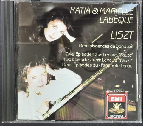 Katia & Marielle Labèque – Liszt: Réminiscences de Don Juan / Two Episodes from Lenau’s “Faust” (CD, 1984, EMI CDC 549303)