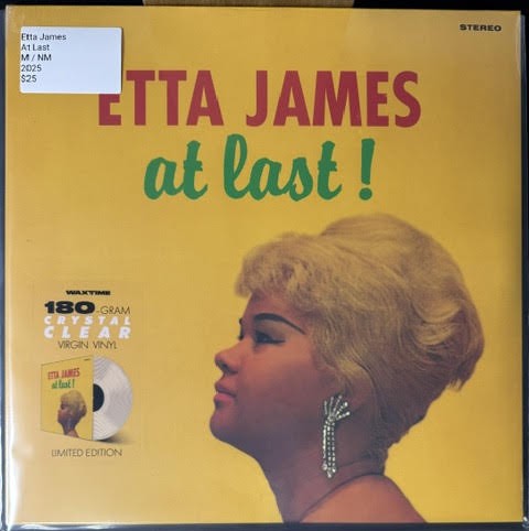 Etta James – At Last! (Vinyl, LP, Album, Limited Edition, Reissue, Stereo, Crystal Clear, 180 Gram, 2025, Waxtime Clear Vinyl – 526003)