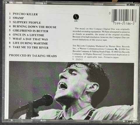 Talking Heads – Stop Making Sense (CD, 1984, Sire 9 25186-2, Japan Target, JVC Pressing)