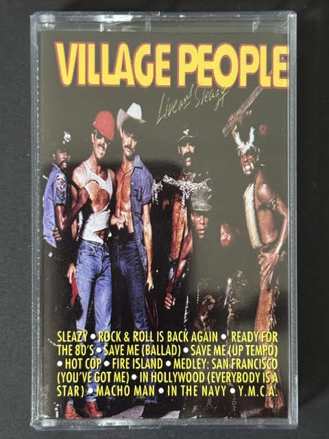 Village People – Live And Sleazy (Cassette, 1994, Rebound Records 314 520 226-4, Reissue)