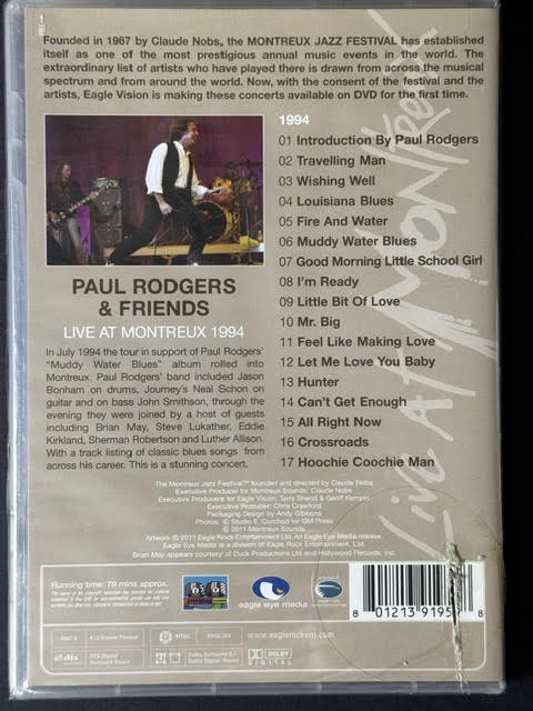 Paul Rodgers & Friends - Live At Montreux 1994 (DVD, NTSC, Region 1, Eagle Vision EREDV897)