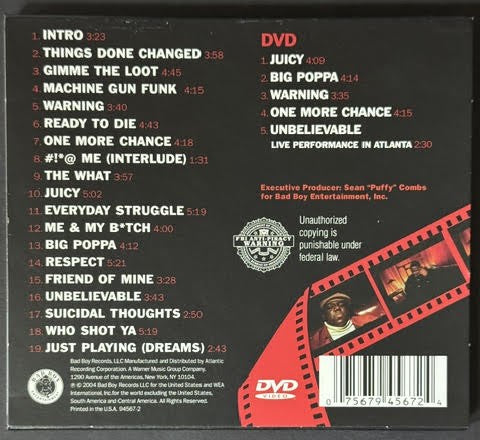 The Notorious B.I.G. – Ready To Die The Remaster CD And DVD (CD + DVD, 2006, Bad Boy Entertainment 94567-2, Remastered)