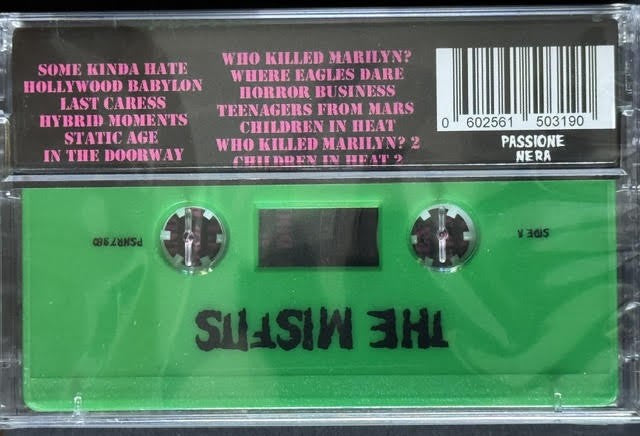 The Misfits – Studio Outtakes 1979-1980 (Cassette, 2026, Passione Nera PSNR7980)
