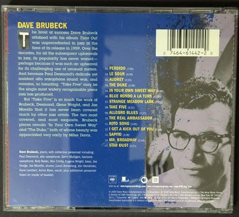 Dave Brubeck – Ken Burns Jazz (The Definitive Dave Brubeck) (CD, 2000, Columbia / Legacy CK 61442, US Compilation)