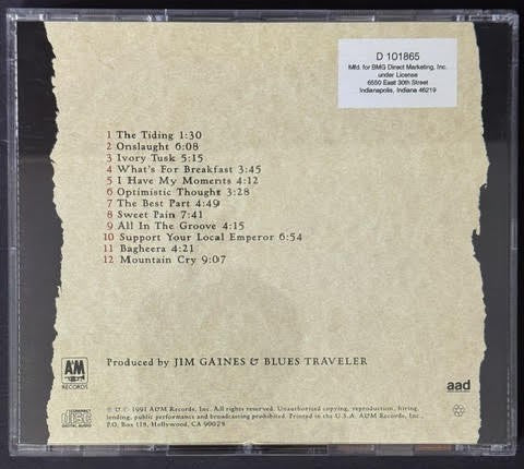 Blues Traveler – Travelers & Thieves (CD, 1991, A&M Records 75021 5373 2, BMG Club Edition, US)