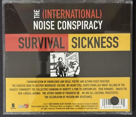 The (International) Noise Conspiracy – Survival Sickness (CD, 2000, Epitaph 82008-2)