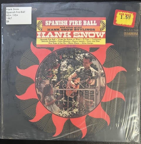Hank Snow – Spanish Fire Ball And Other Great Hank Snow Stylings (Vinyl LP, 1967, RCA Victor LSP-3857, US Rockaway Pressing, Stereo Dynagroove)