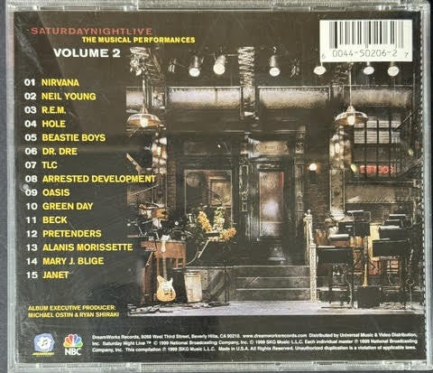 Various – SNL25 • Saturday Night Live: The Musical Performances | Volume 2 (CD, Compilation, DreamWorks Records 0044-50206-2)