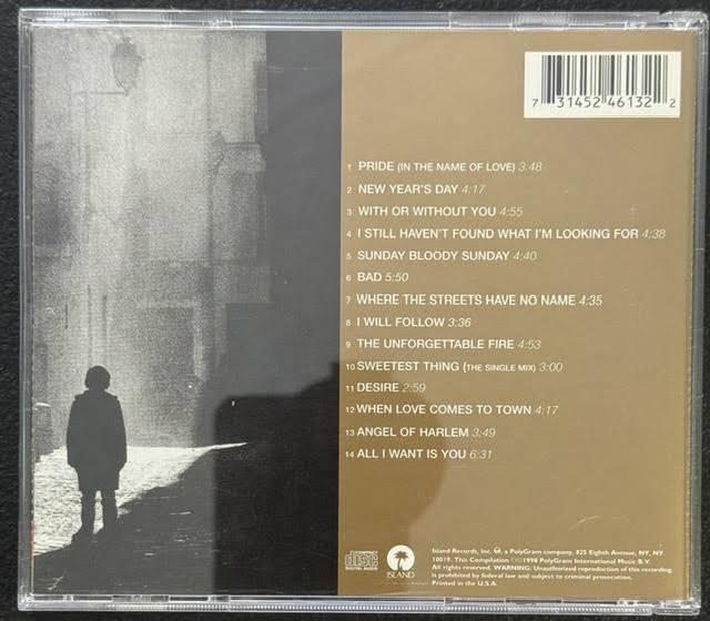 U2 – The Best Of 1980-1990 (CD, 1998, Island Records 314 524 613-2)