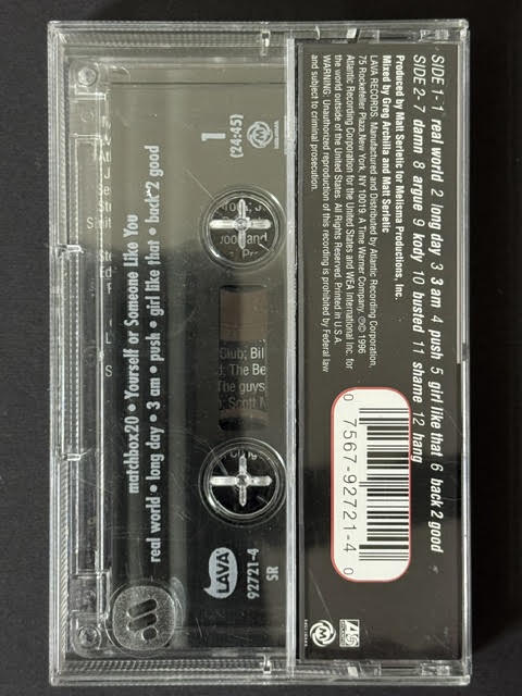 Matchbox 20 – Yourself Or Someone Like You (Cassette, 1996, Lava 92721-4)