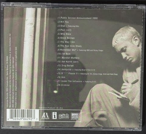 Eminem – The Marshall Mathers LP (CD, 2000, Aftermath Entertainment / Interscope Records / Web Entertainment 069490629-2, US Edition)