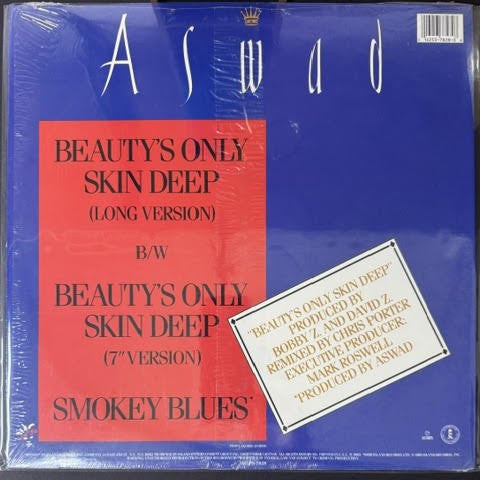 Aswad – Beauty's Only Skin Deep (12", 33 ⅓ RPM, 1989, Mango MLPS 7828)