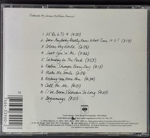 Chicago – Chicago's Greatest Hits (CD, 1987, Columbia CK 33900, Japan-for-US Pressing)