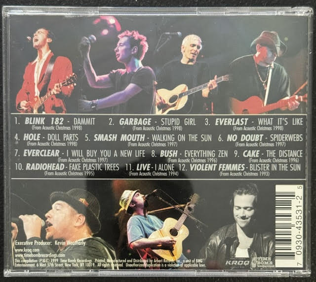 Various Artists – KROQ Almost Acoustic Christmas Volume One (CD, 1999, Time Bomb Recordings 70930-43531-2)