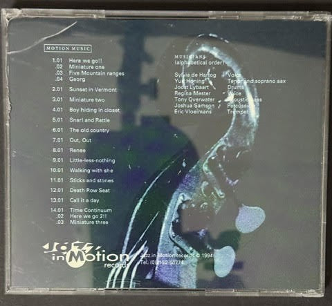 Tony Overwater – Motion Music (CD, 1994, Jazz In Motion Records JIM CD 0001, Netherlands)