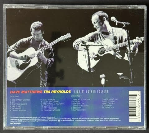 Dave Matthews & Tim Reynolds – Live At Luther College (2CD, 1999, RCA / Bama Rags Records 07863 67755-2, Cinram Richmond Pressing)