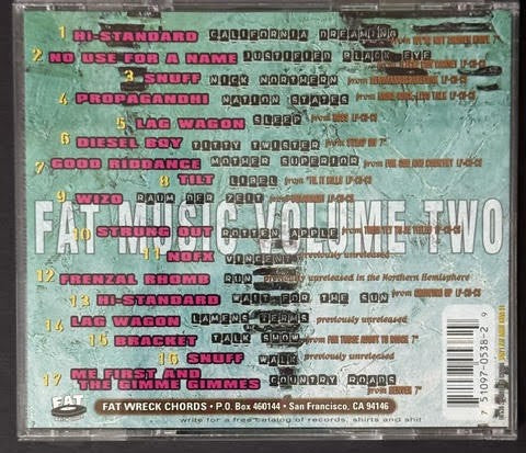 Various – Survival Of The Fattest (CD, 1996, Fat Wreck Chords FAT538-2, Fat Music Volume Two)
